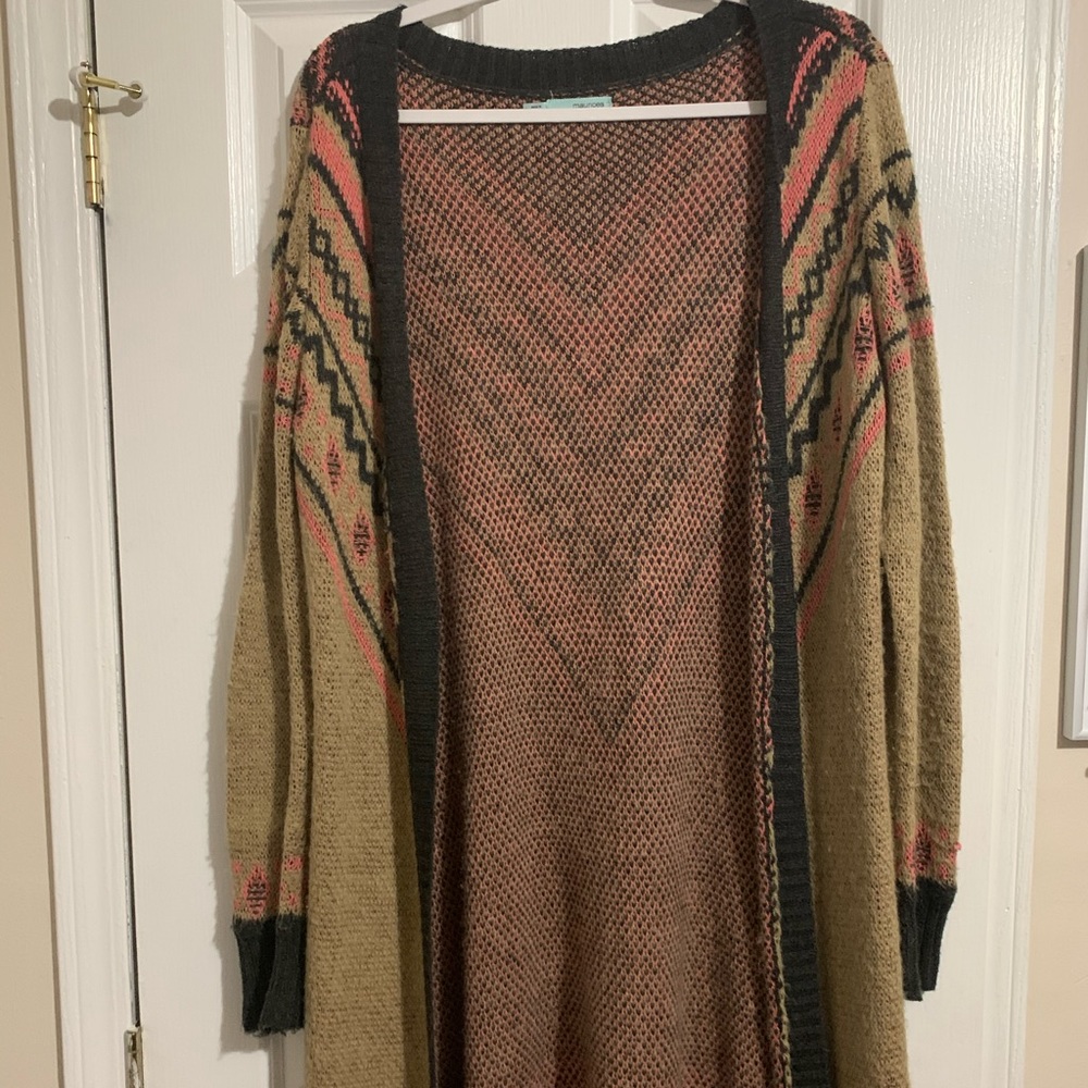 Brown and pink sweater